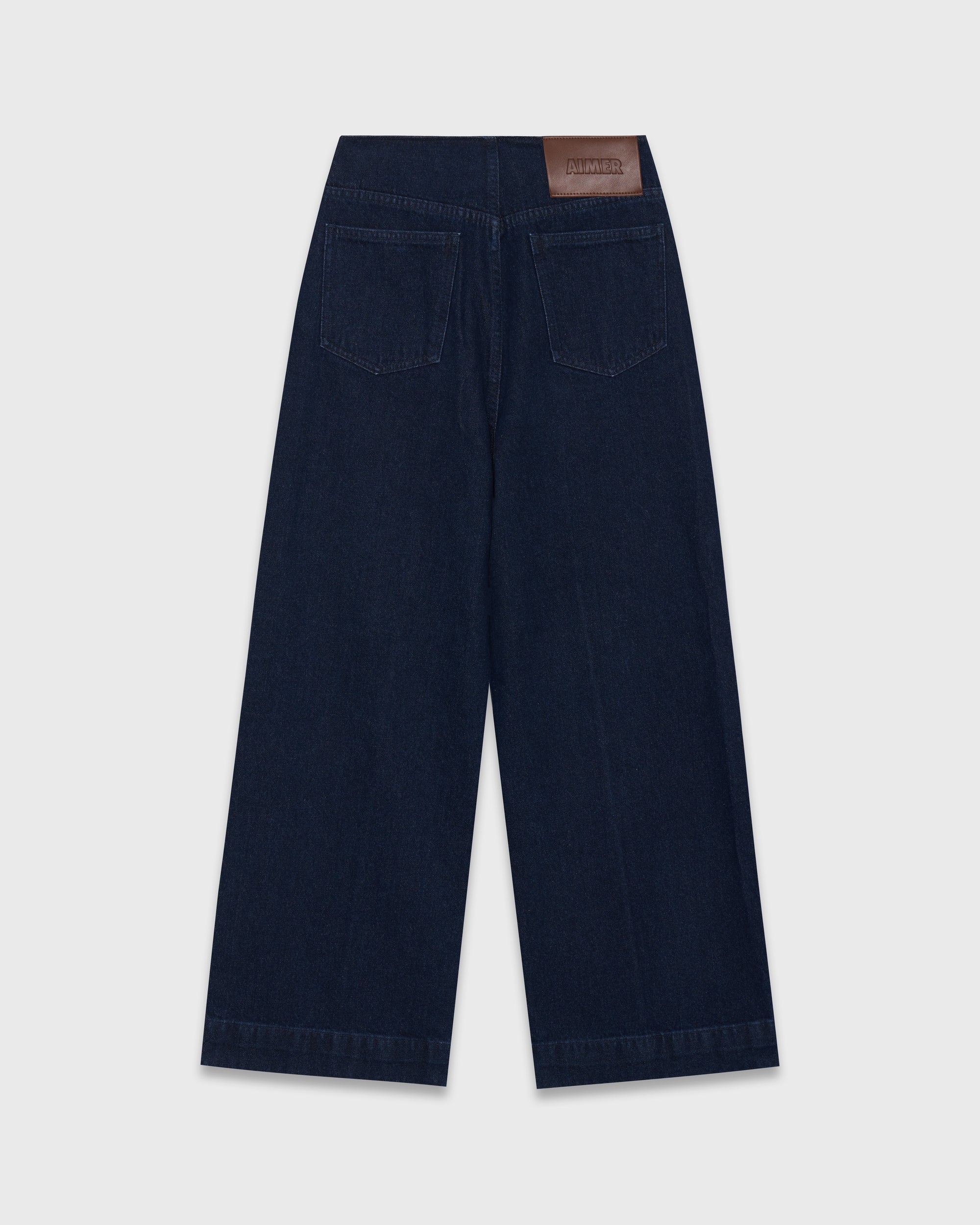 Jungle Urbaine - Tailored High Rise Wide Leg Jeans in Dark Denim