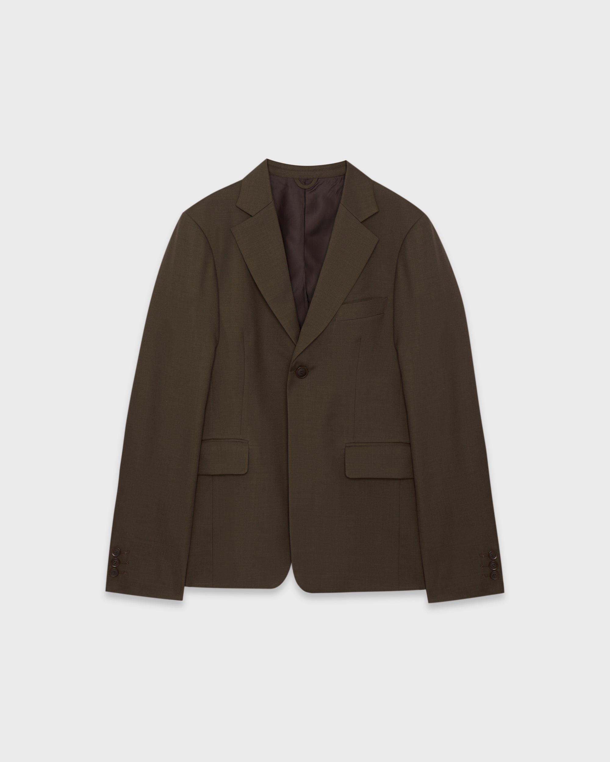 Jungle Urbaine - Slim Fit Blazer in Brown Wool