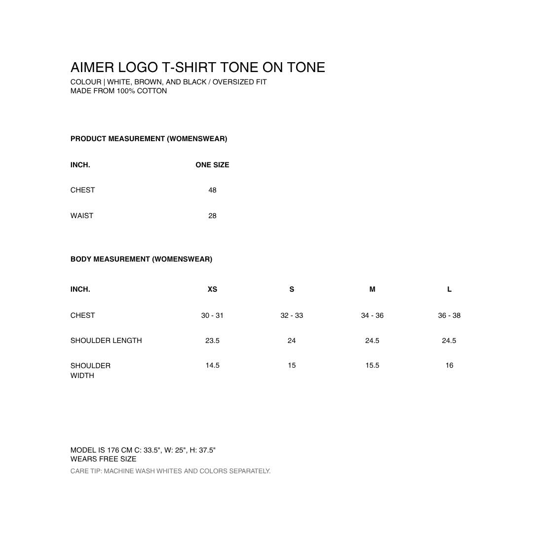 AIMER - Logo T-Shirt Tone on Tone in Dark Brown