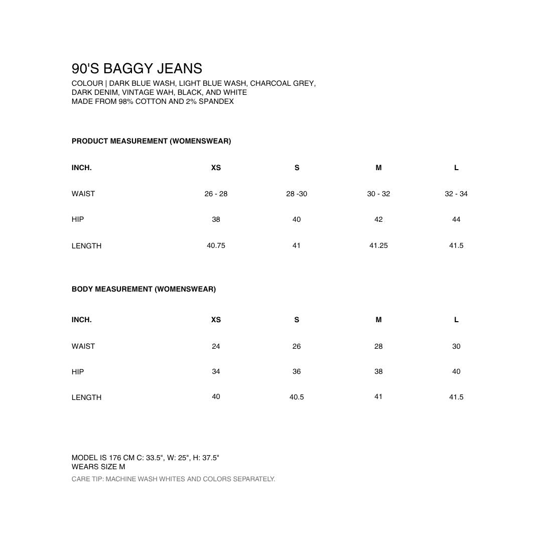 AIMER - 90s Baggy Jeans in White