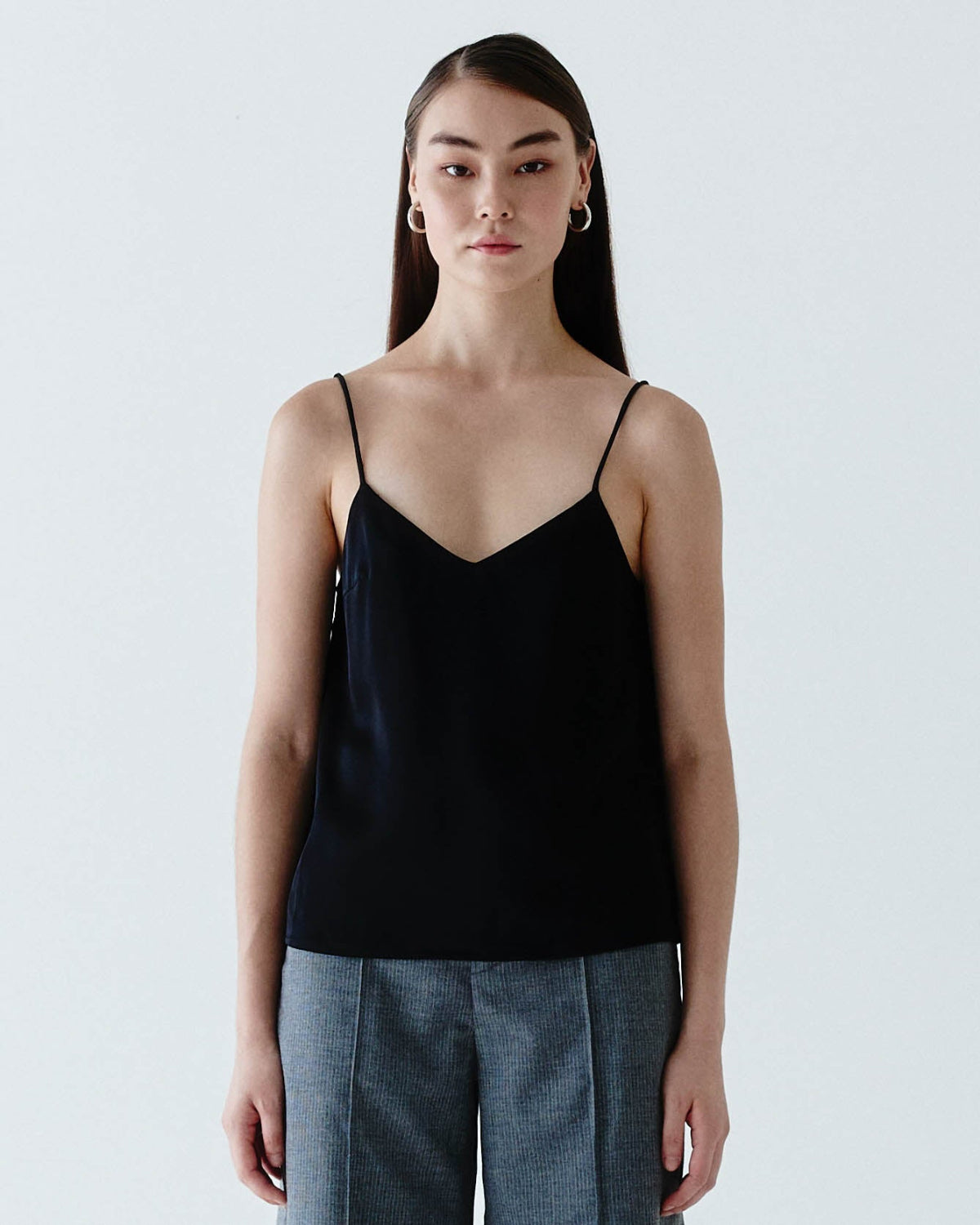 AIMER - Camisole Top in Satin Black