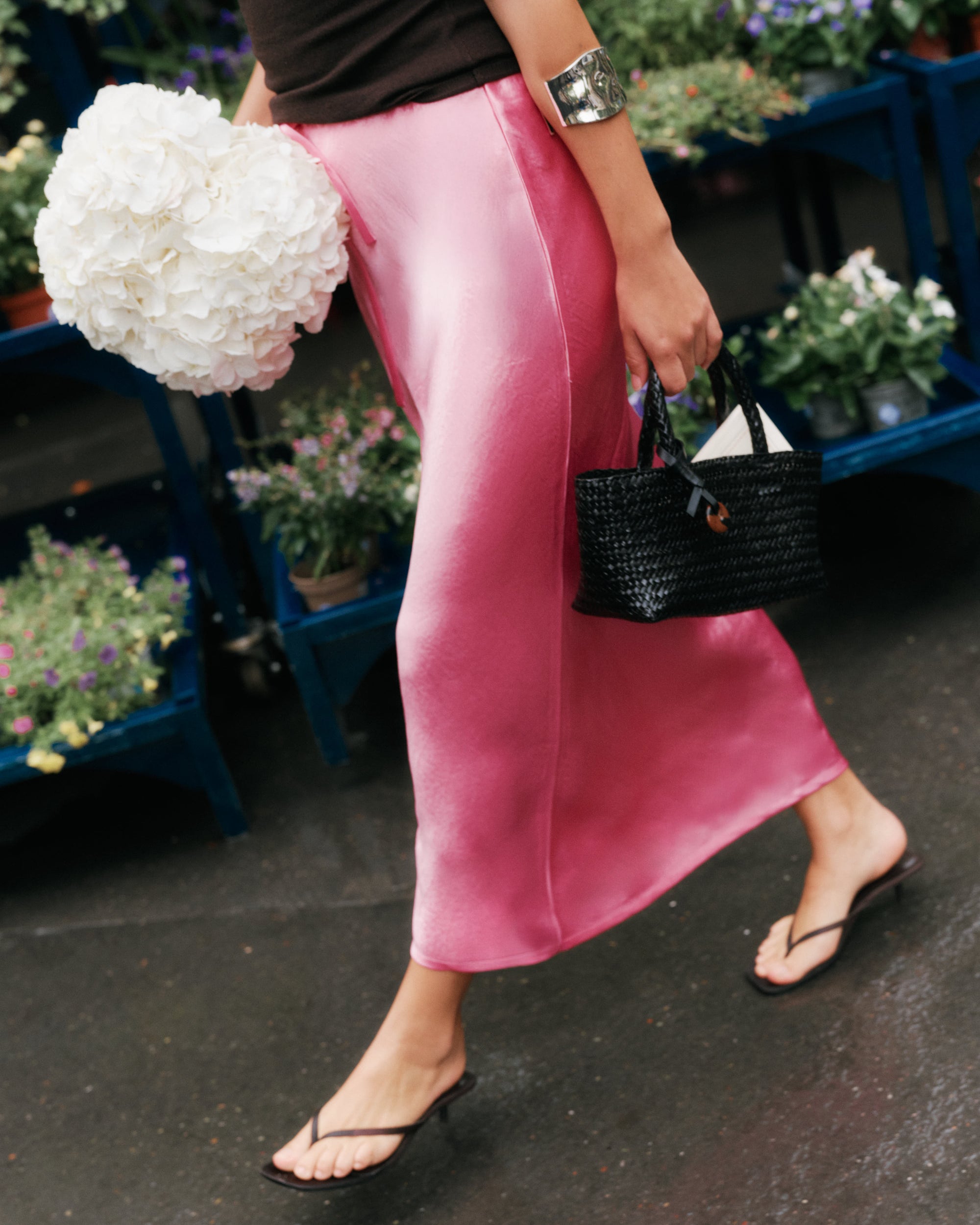 SS25 Lin et Lumière - Le Petite Basket Bag in Black