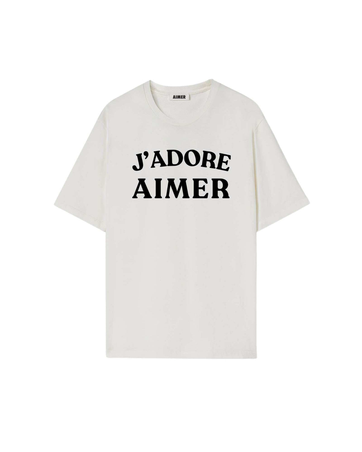 AIMER - Graphic Oversized T-Shirt in J'adore White