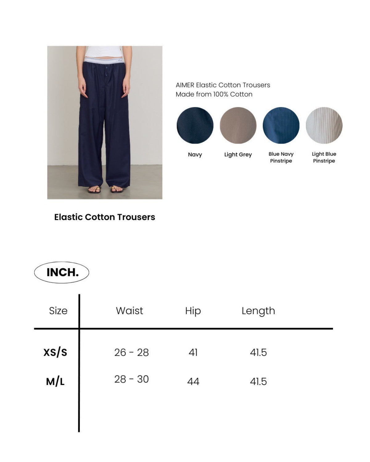 Le Hotelier - Elastic Wool Trousers in Navy