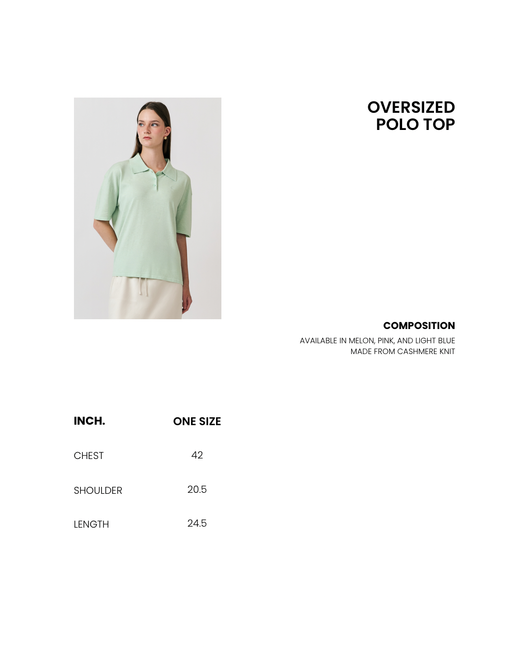 Été Parisien - Oversized Polo Top in Light Blue