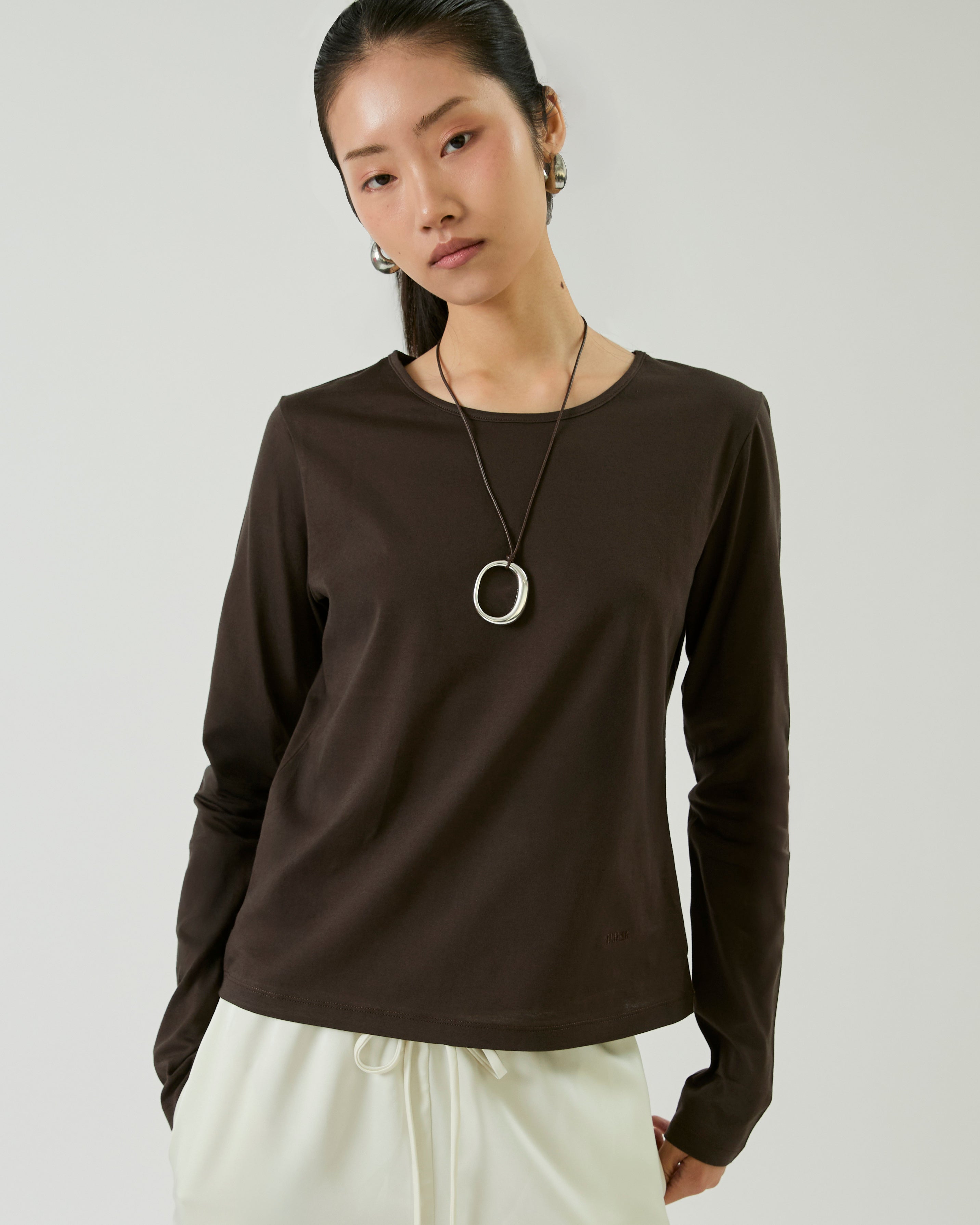 Returns to Nature - Long Sleeve T-Shirt in Dark Brown