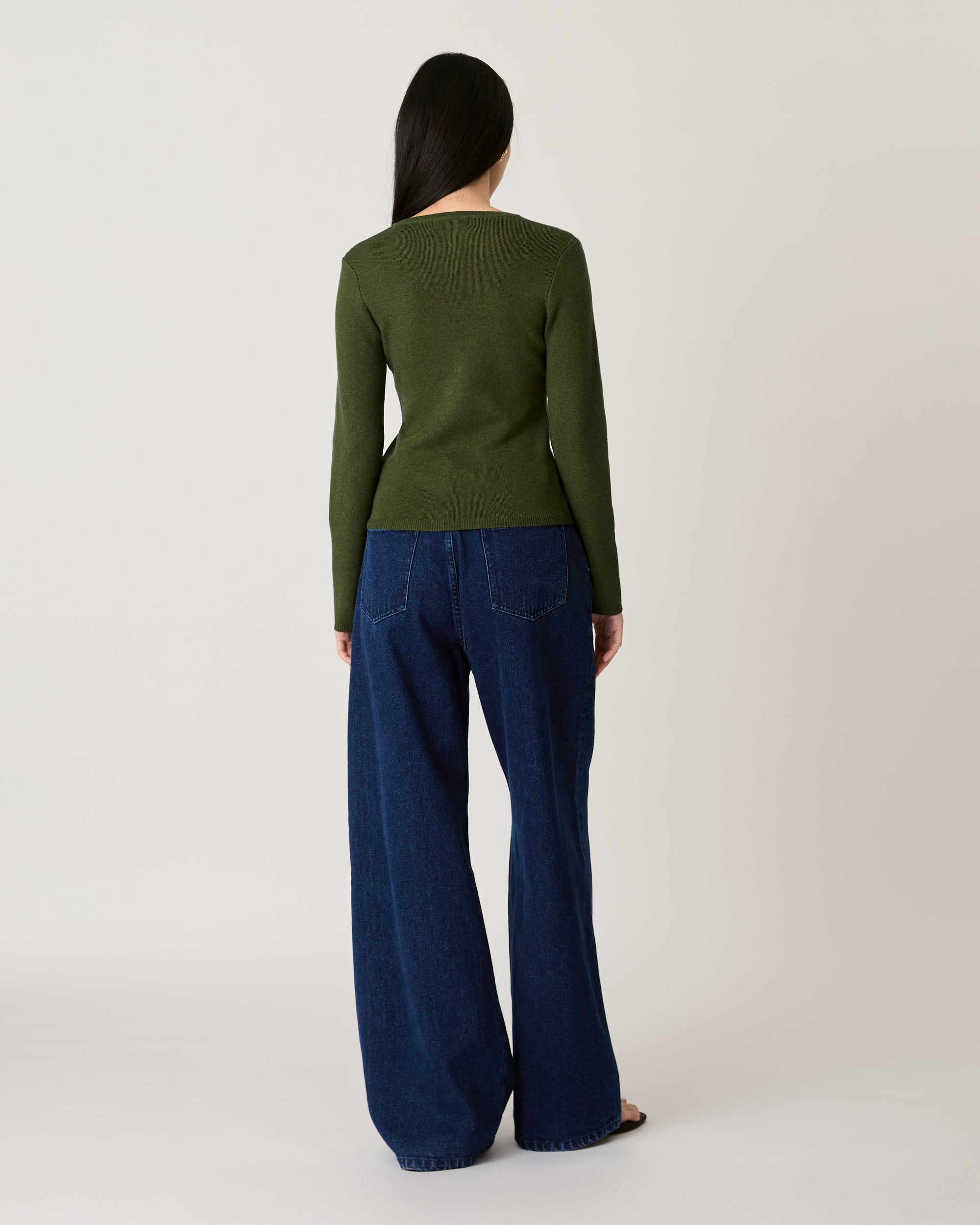 Knit Programme - Knitted Sweater With Buttons in Olive