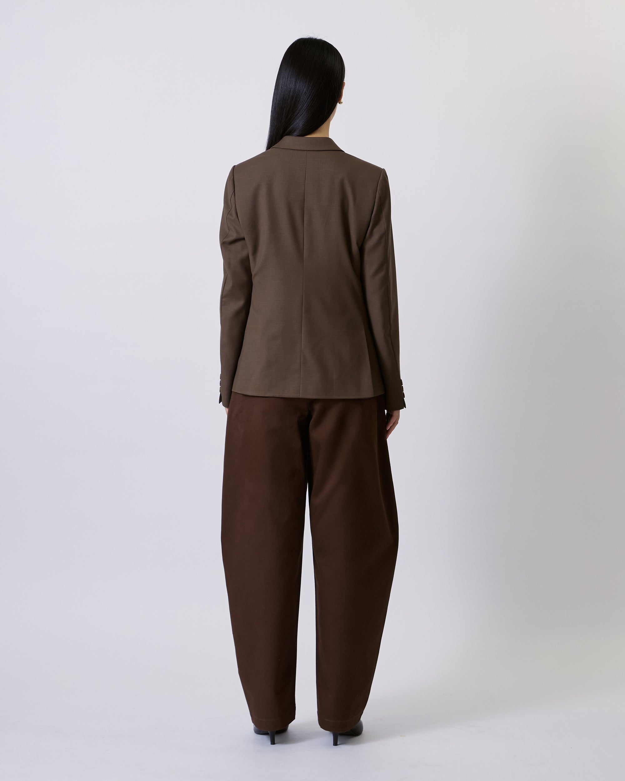 Jungle Urbaine - Slim Fit Blazer in Brown Wool