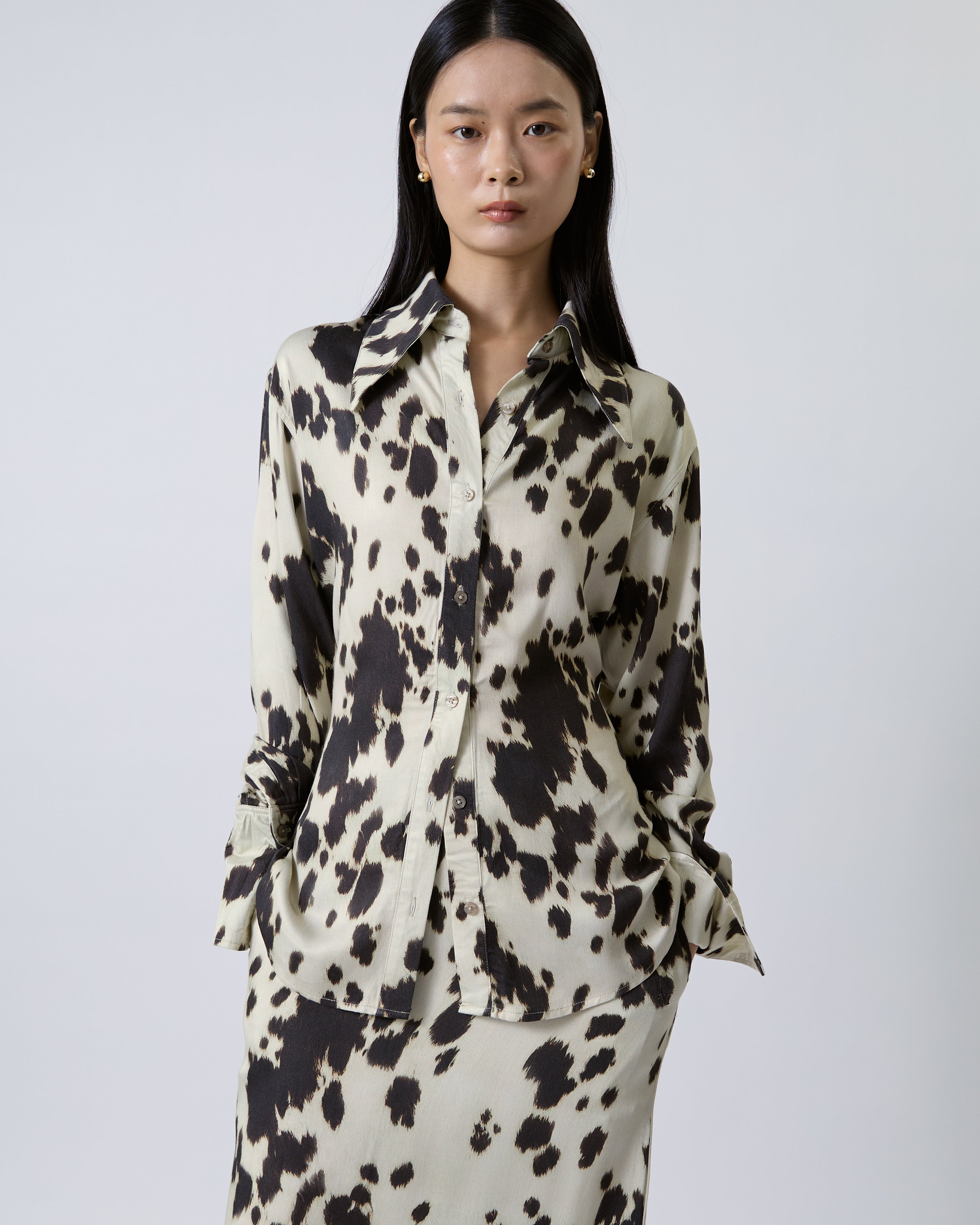 Jungle Urbaine - Regular Fit Shirt in Cowhide Print