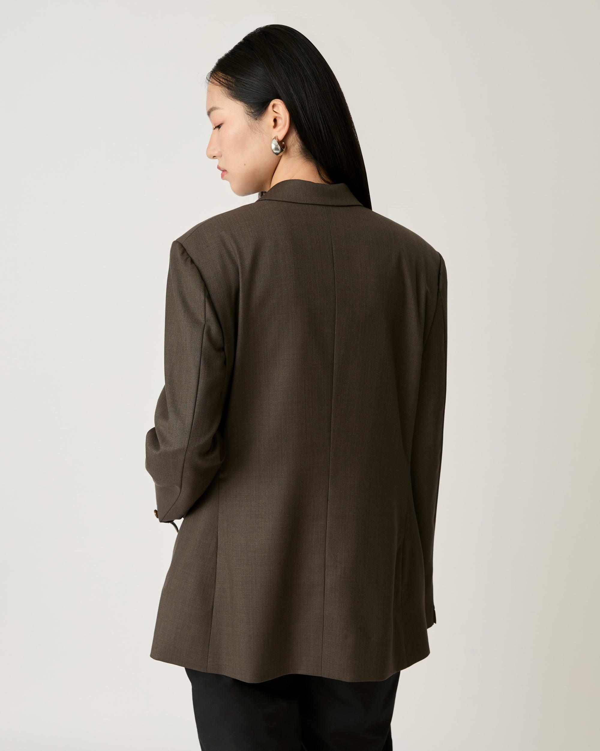 Returns to Nature - Two Button Blazer in Dark Olive