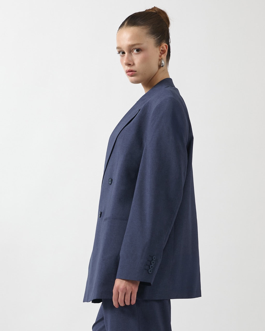 AIMER Core Essential - Double Breasted Blazer in Navy