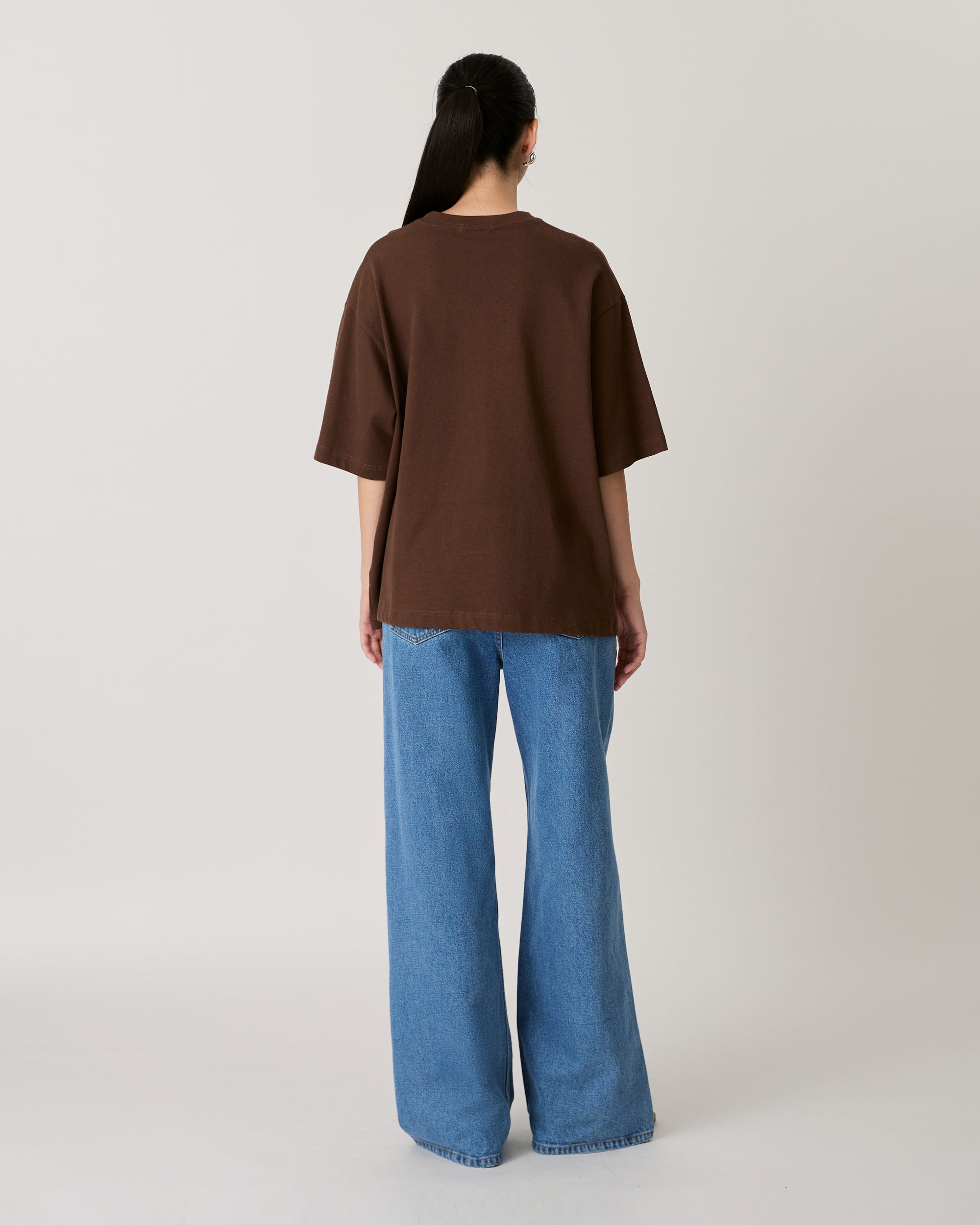 AIMER - Logo T-Shirt Tone on Tone in Dark Brown