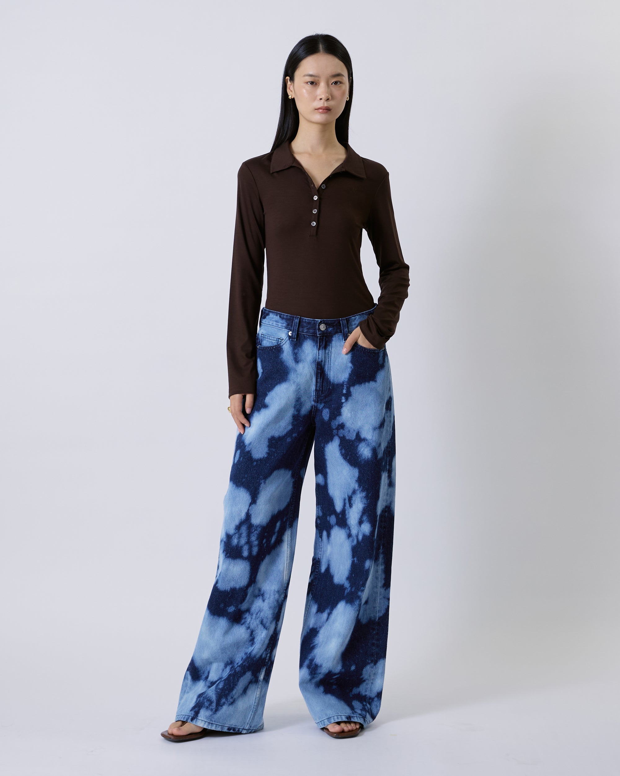 Jungle Urbaine - Baggy Jeans in Snow Denim