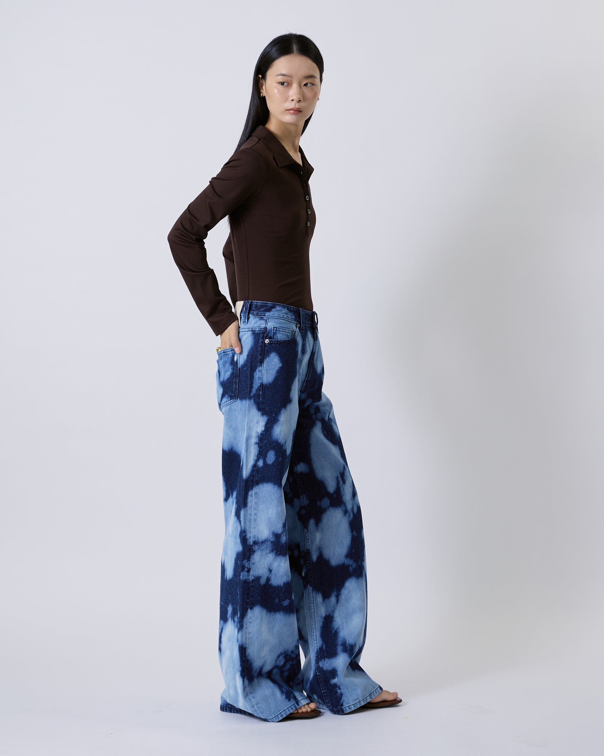 Jungle Urbaine - Baggy Jeans in Snow Denim