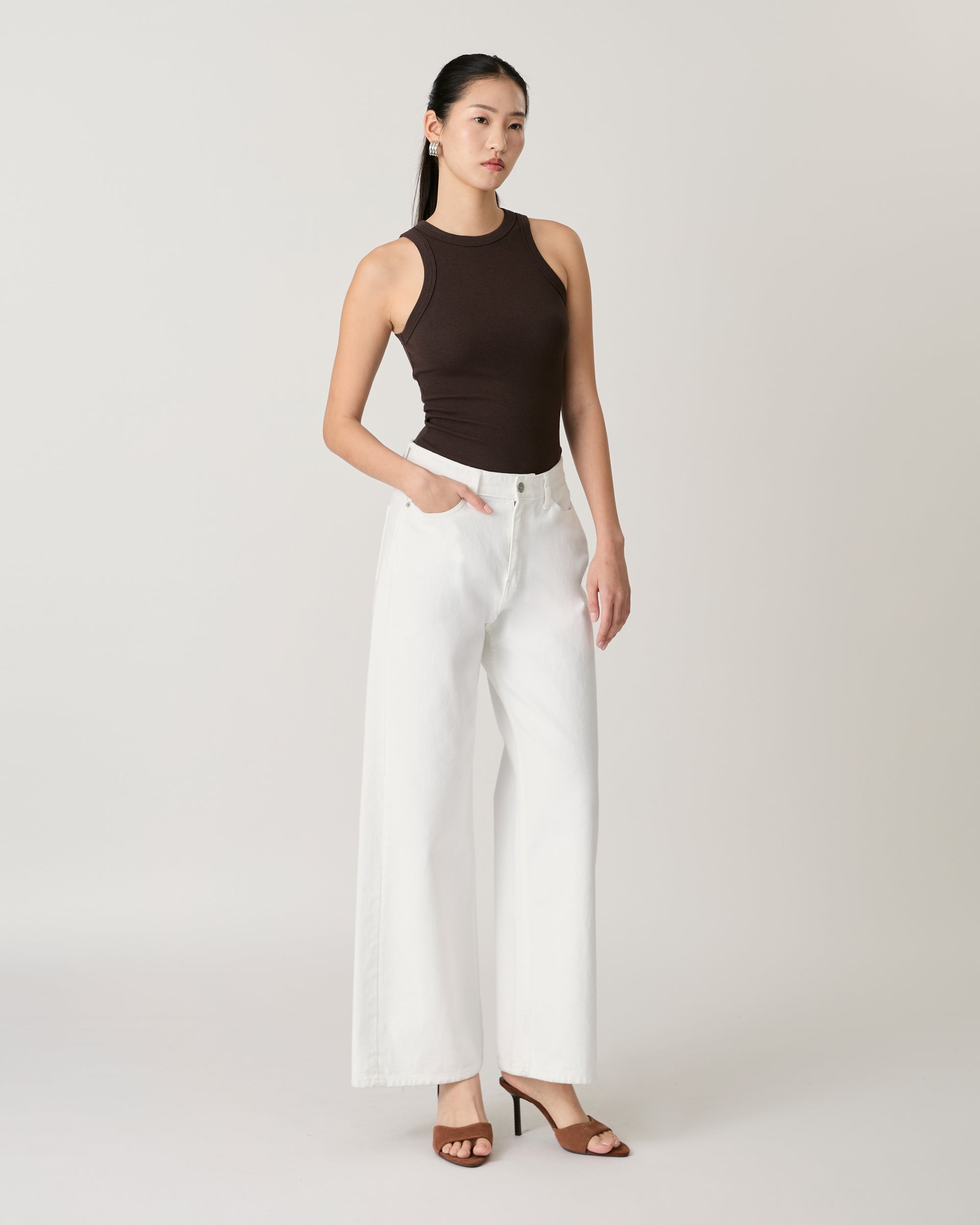 AIMER - 90s Baggy Jeans in White