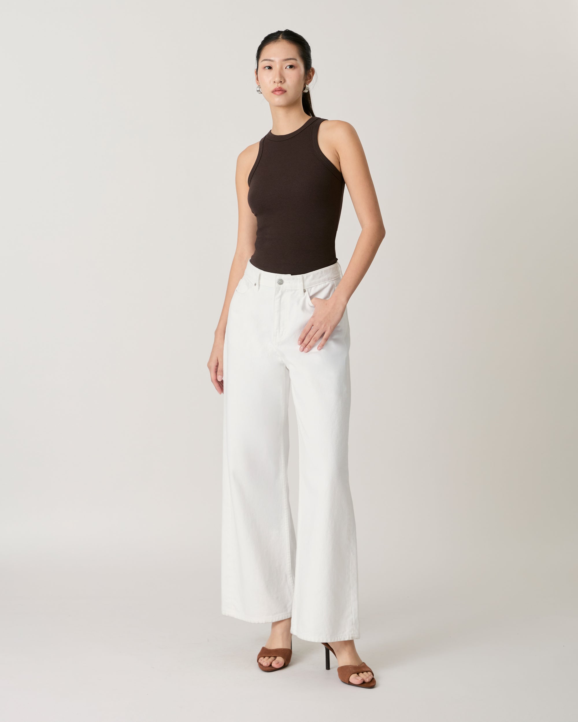 AIMER - 90s Baggy Jeans in White