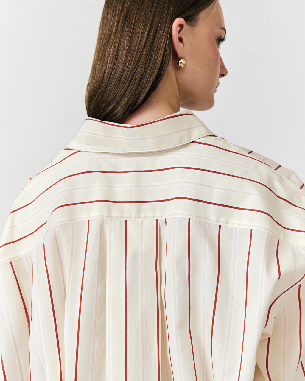 Été Parisien - Essential Oversized Shirt in Yellow Orange Stripe