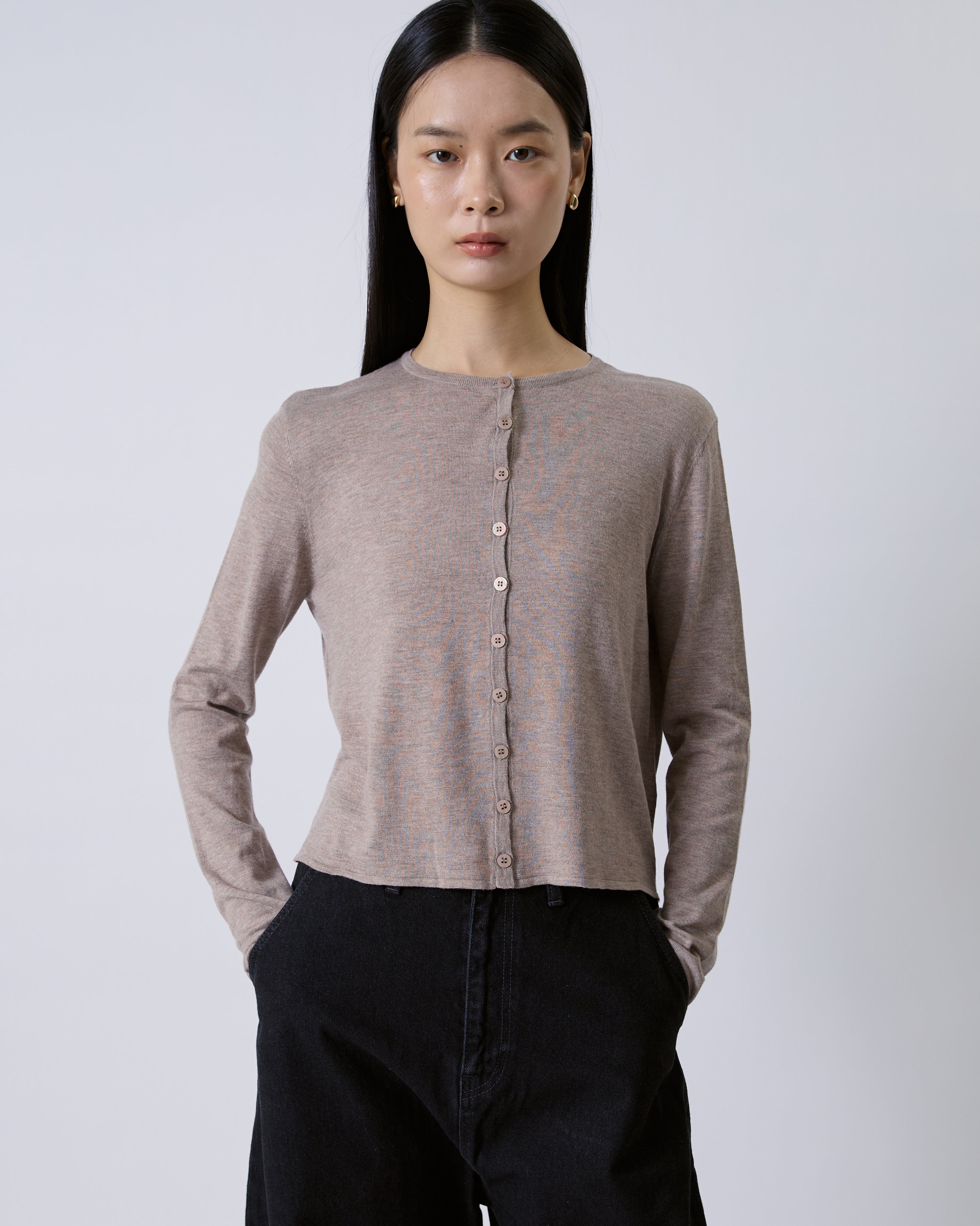 Jungle Urbaine - Cashmere Knitted Cardigan in Mocha