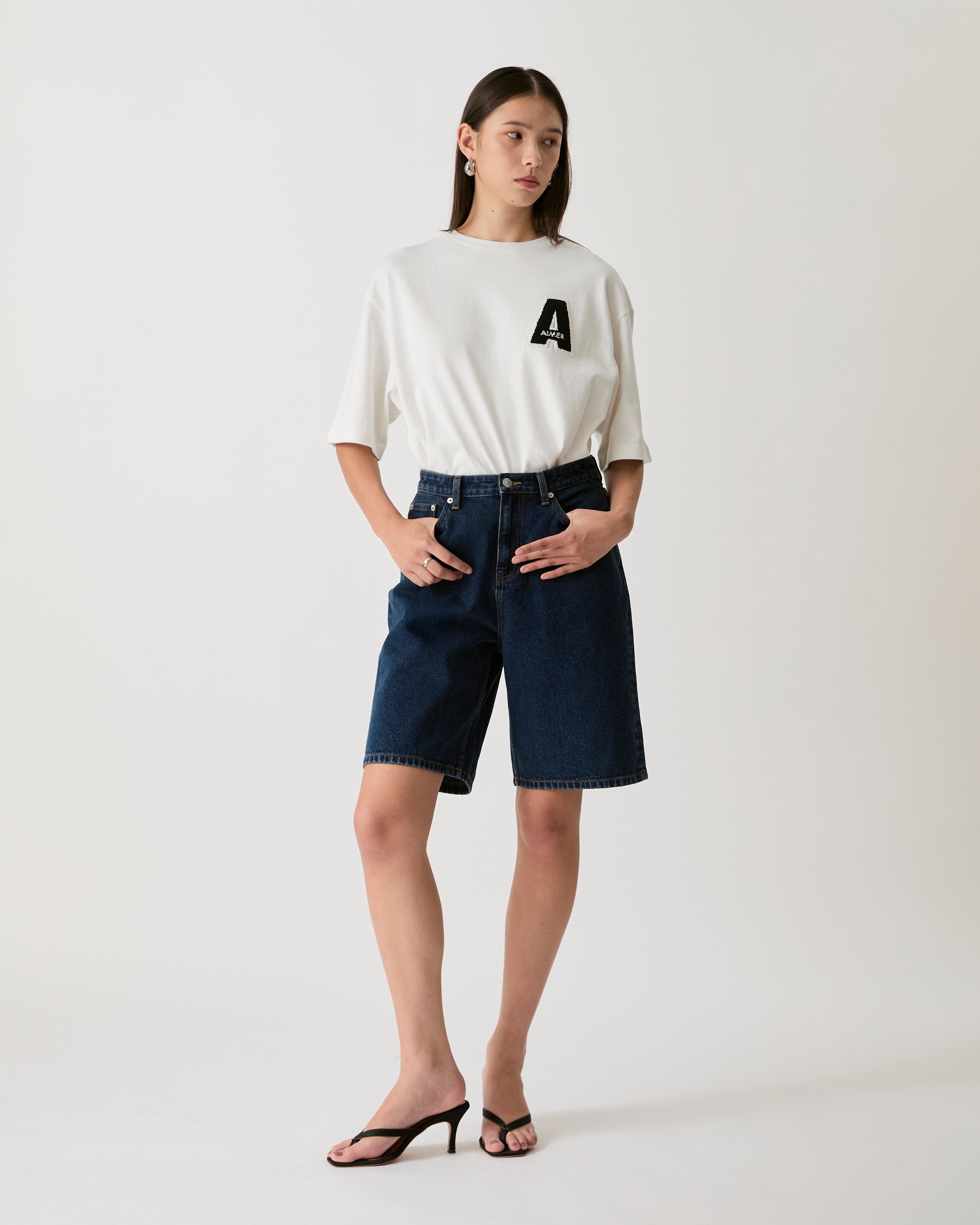 AIMER - Bermuda Denim Shorts in Dark Blue