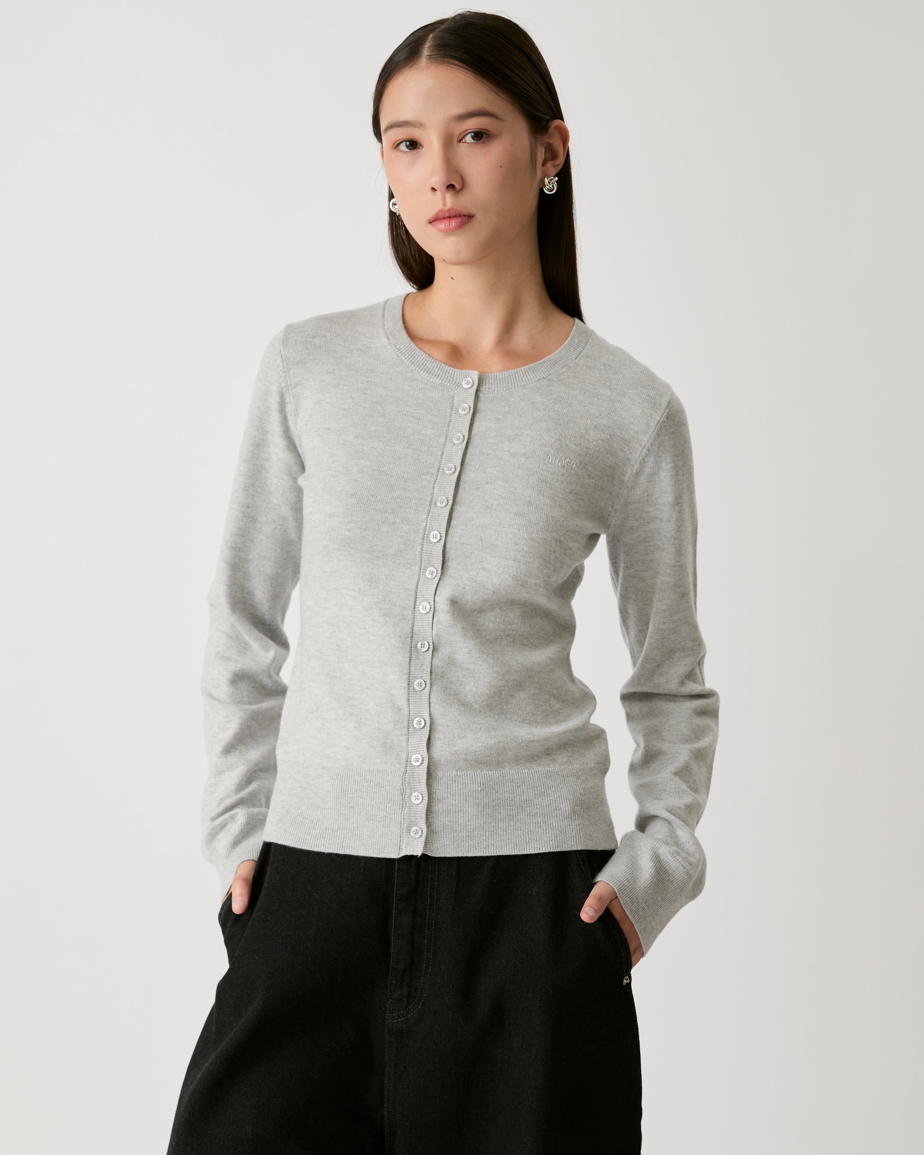 Knit Programme - Classic Knitted Cardigan in Grey