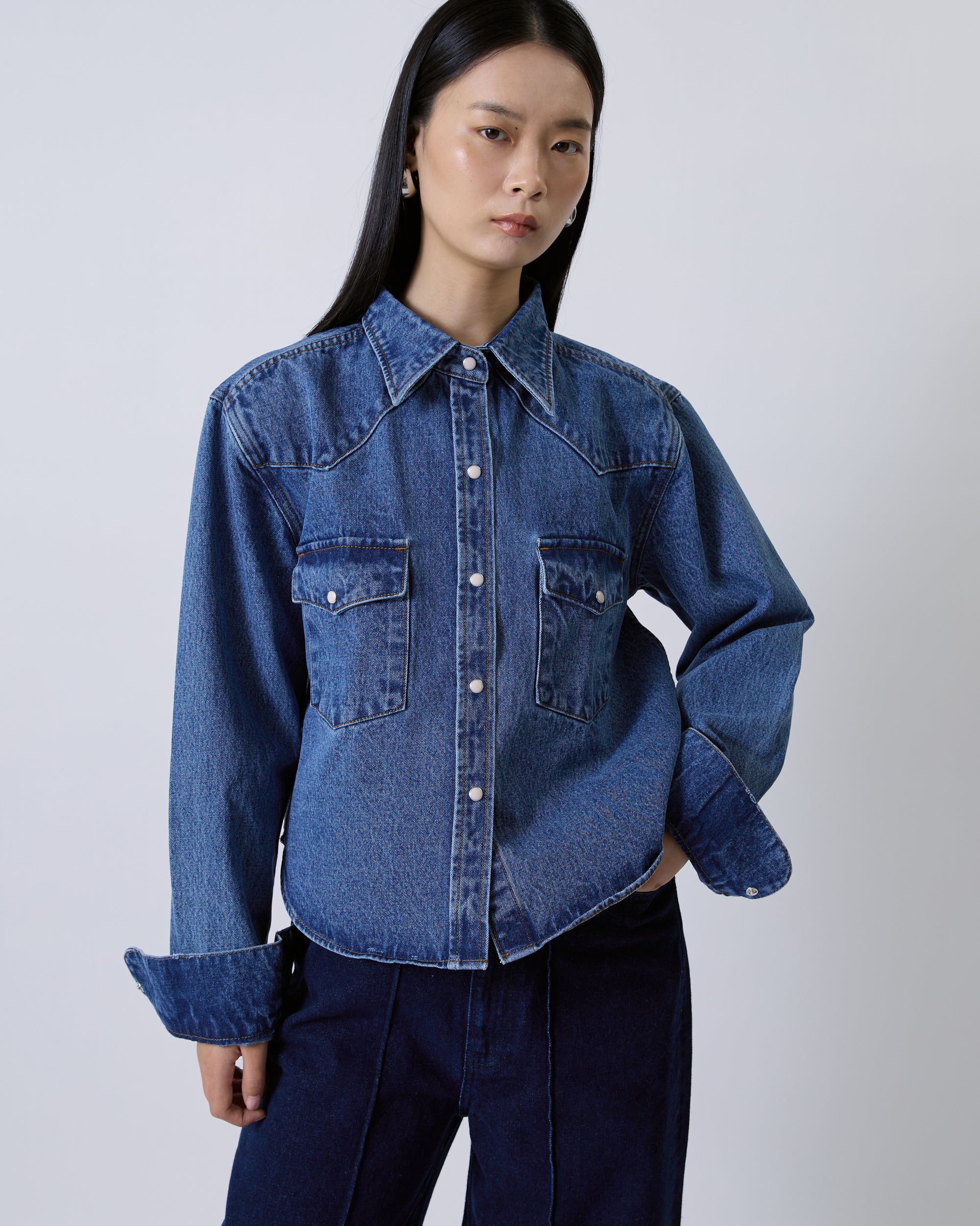 Jungle Urbaine - 90s Cowboy Shirt in Medium Indigo