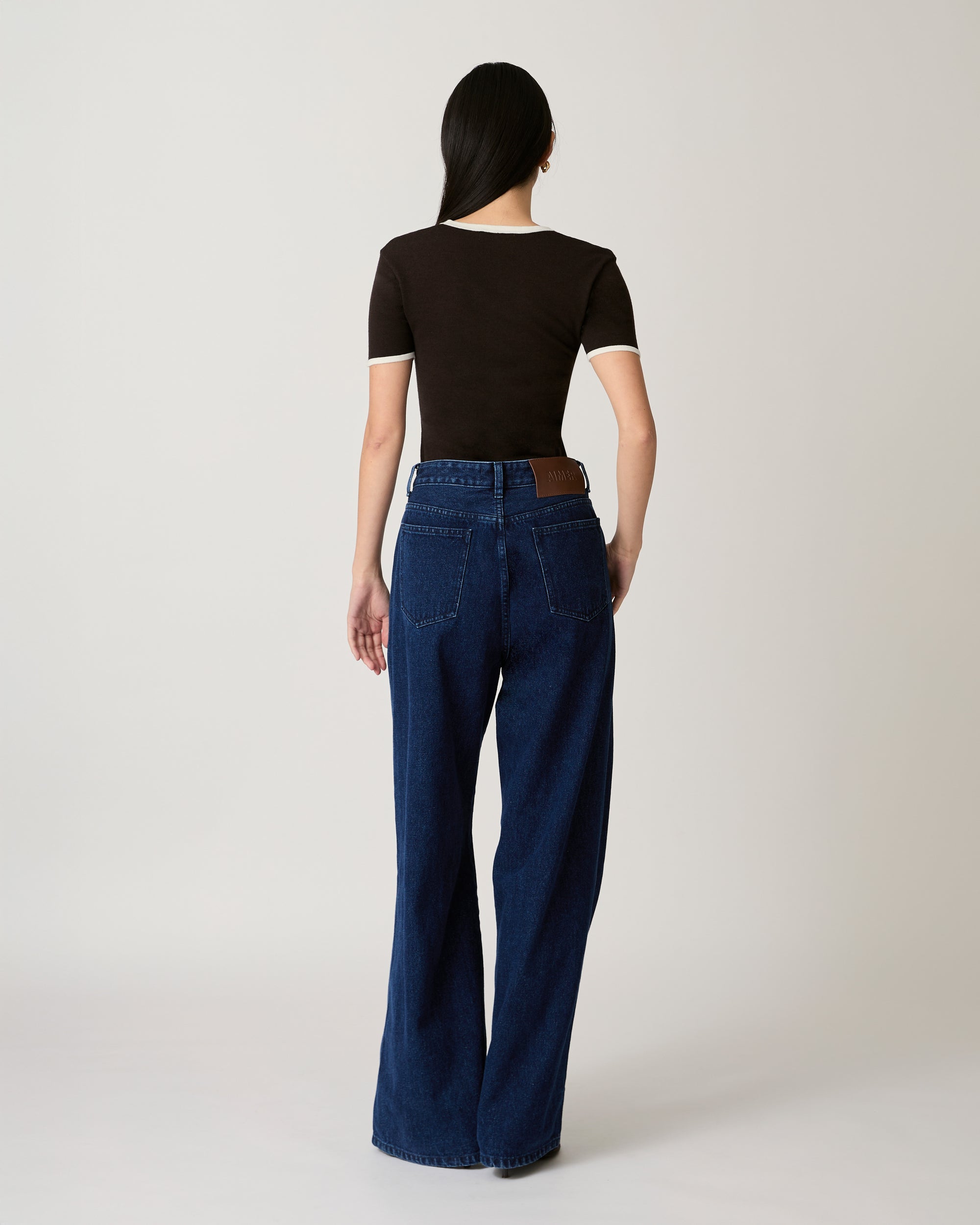 Returns to Nature - Tailored Double Pleated Jeans in Indigo Denim