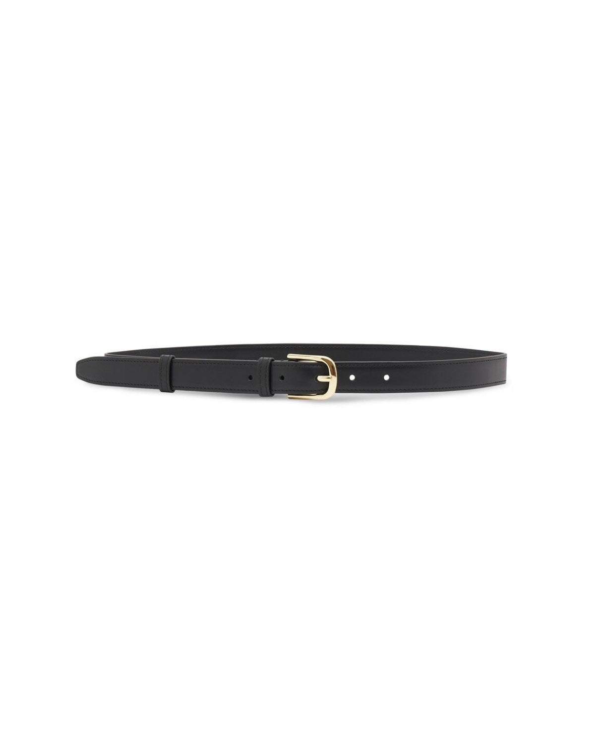 AIMER - Essential Leather Belt in Black Silver