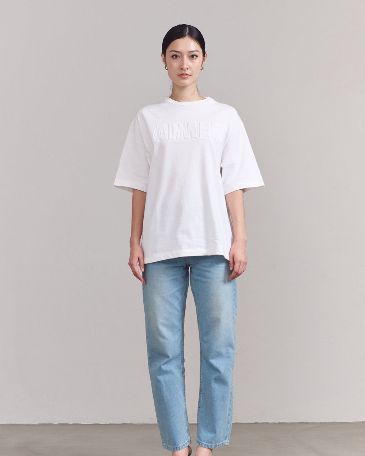 AIMER - Embossed T-Shirt in White