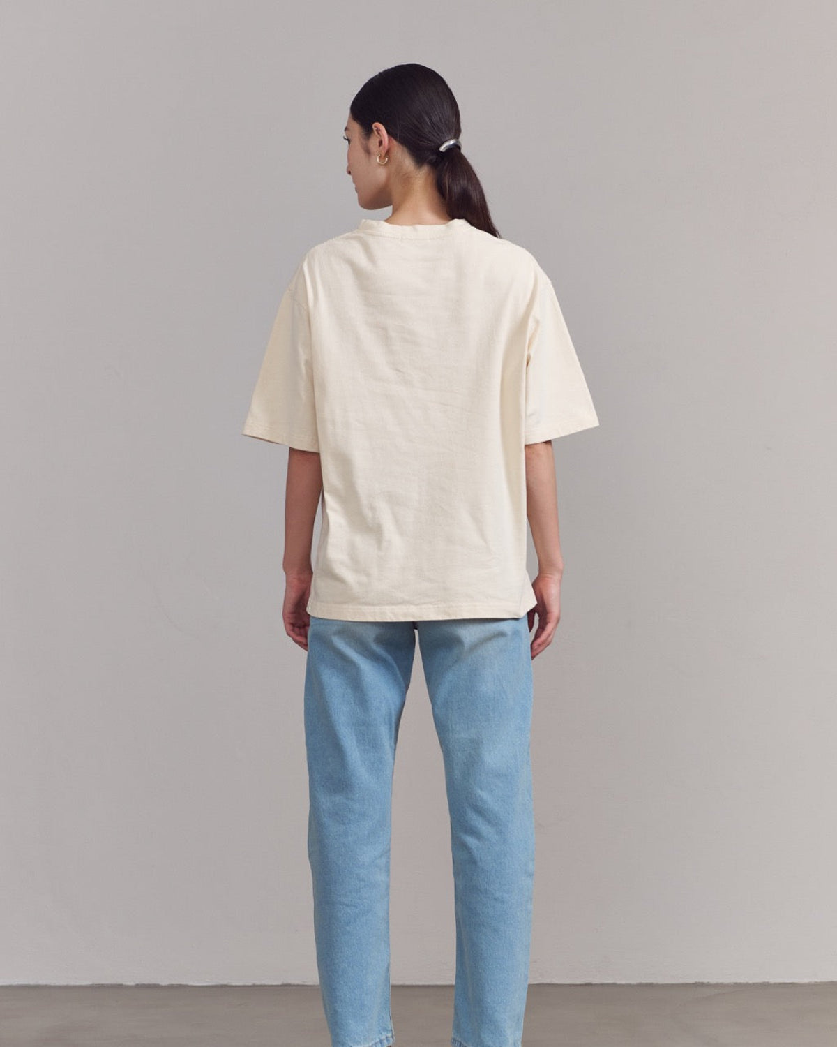 AIMER - Embossed T-Shirt in Ivory