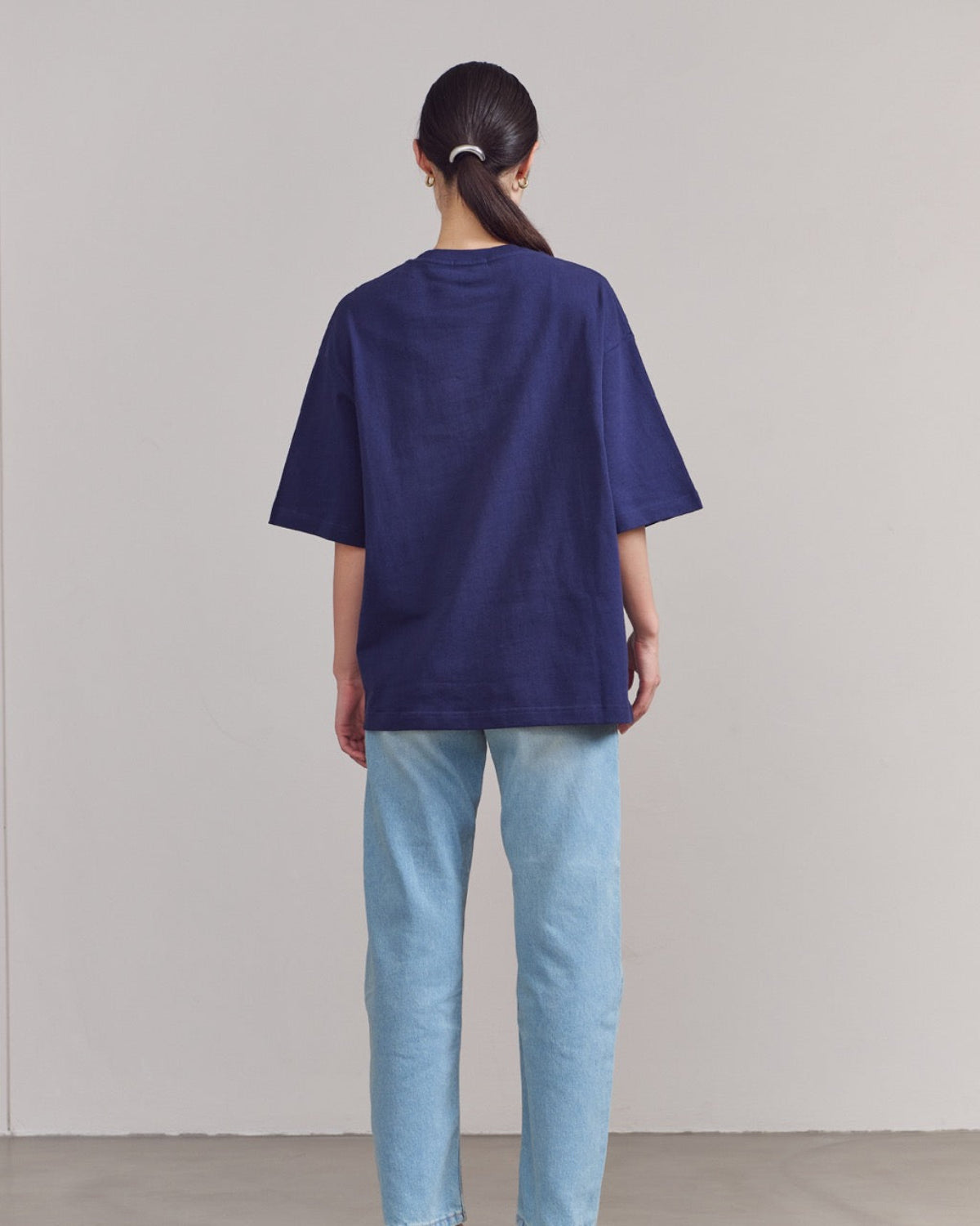 AIMER - Embossed T-Shirt in Navy